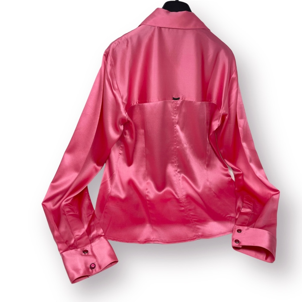 Silk & Cashmere Pure Silk Long Sleeve Western Style Shirt - Picture 5 of 15